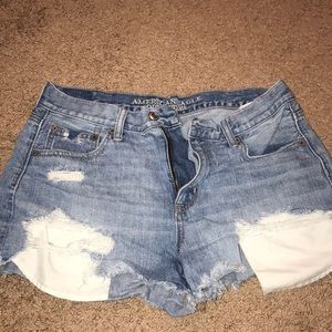 Vintage high rise festival jean shorts